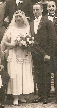 Irma Bierhoff und Julius Goldschmidt 1924 bei ihrer Heirat  